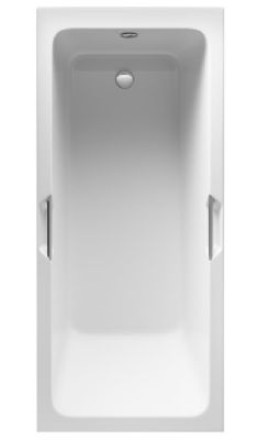BEAUFORT PORTLAND SINGLE ENDED TWINGRIP WHITE 1700mm x 700mm x 5mm BATH (excl. grips), 42.0025